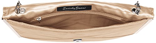 SwankySwans Louis Suede Slim Envelope Party Prom Clutch Bag, Beige (Nude)