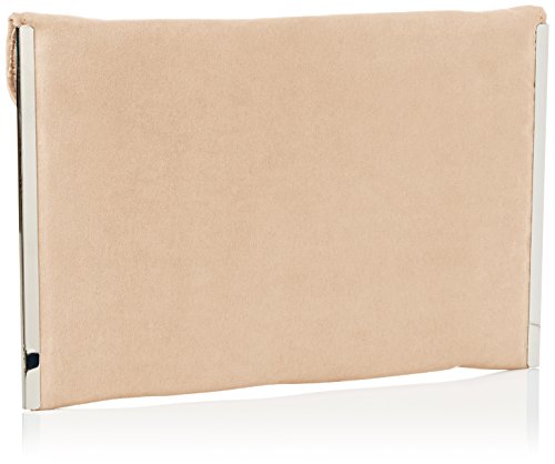 SwankySwans Louis Suede Slim Envelope Party Prom Clutch Bag, Beige (Nude)