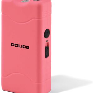 POLICE 800 Mini Stun Gun with LED Flashlight, Pink