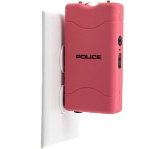 POLICE 800 Mini Stun Gun with LED Flashlight, Pink