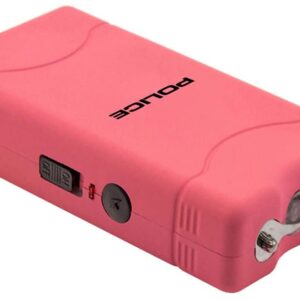 POLICE 800 Mini Stun Gun with LED Flashlight, Pink