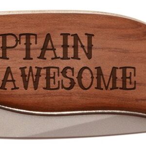 ThisWear Sailing Boating Gift Captain Awesome Nautical Laser Engraved Stainless Steel Folding Survival Knife