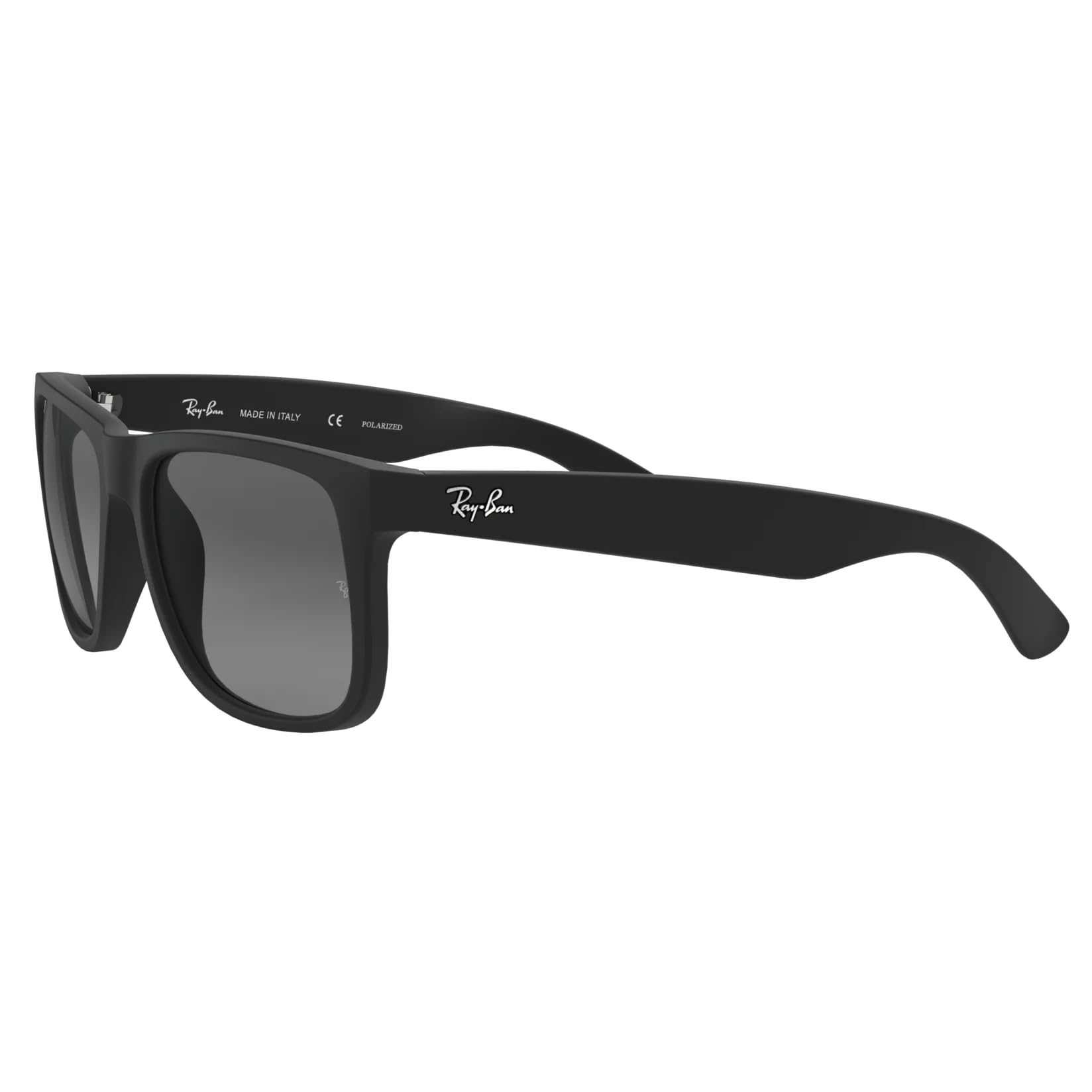 Authentic Ray-ban Justin RB 4165 622/T3 55mm Rubber Black/Grey Gradient Polarized