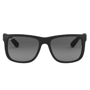 Authentic Ray-ban Justin RB 4165 622/T3 55mm Rubber Black/Grey Gradient Polarized