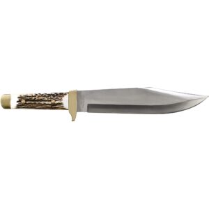 uncle henry bowie w-stag handle. 7cr17mov steel.