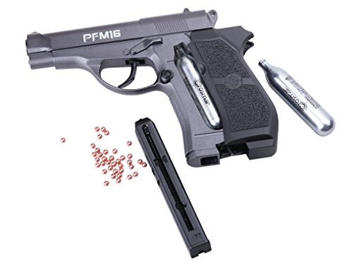 Crosman PFM16 CO2-Powered Full Metal BB Air Pistol, Silver