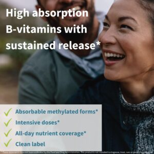 Super B-Complex – Methylated B Vitamins, MTHFR Supplement with Methylfolate & B12 Methylcobalamin, Sustained Release, Clean Label, Vegan, Lab Verified, 60 Small Tablets by Igennus