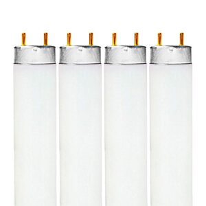 luxrite f32t8/865 32w 48 inch t8 fluorescent tube light bulb, 6500k daylight, 2800 lumens, g13 medium bi-pin base, lr20735, 4-pack