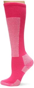 thorlos unisex adult sl thin cushion over the calf skiing socks, schuss pink, medium us