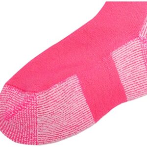 thorlos unisex adult Sl Thin Cushion Over the Calf Skiing Socks, Schuss Pink, Medium US