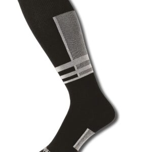 thorlos womens S1tou Ultra Thin Liner Over the Calf Skiing Socks, Powder White, Small US