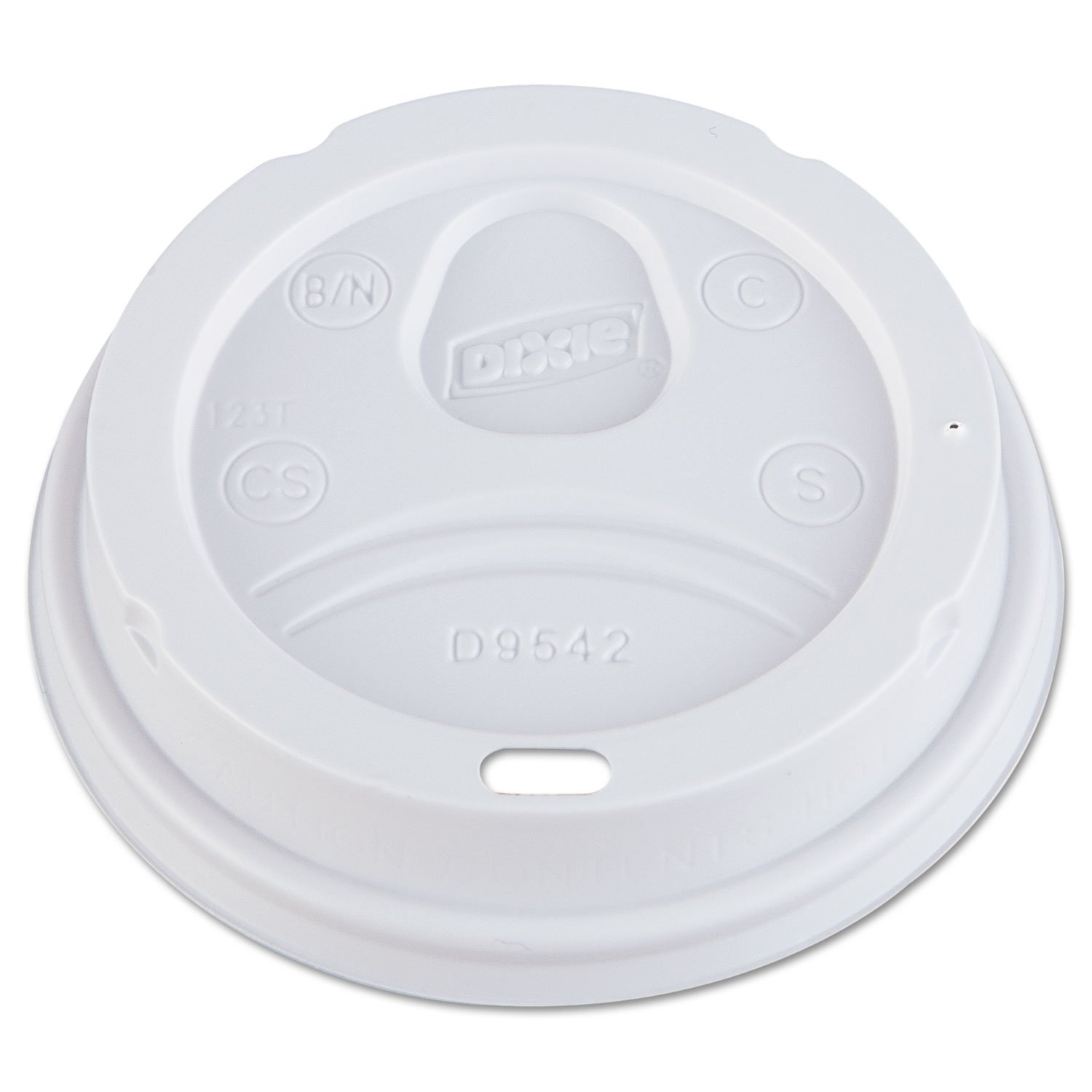 Dixie Dome Drink-Thru Lids, Fits 12 oz. & 16 oz. Paper Hot Cups, White