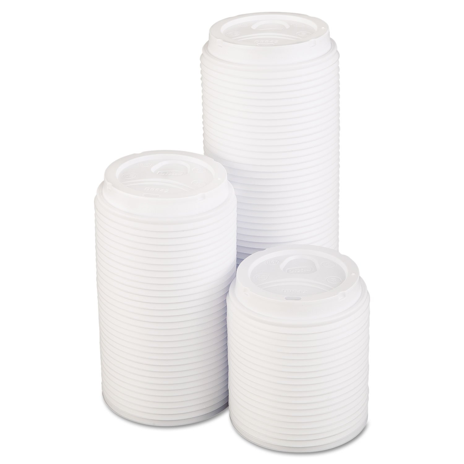 Dixie Dome Drink-Thru Lids, Fits 12 oz. & 16 oz. Paper Hot Cups, White