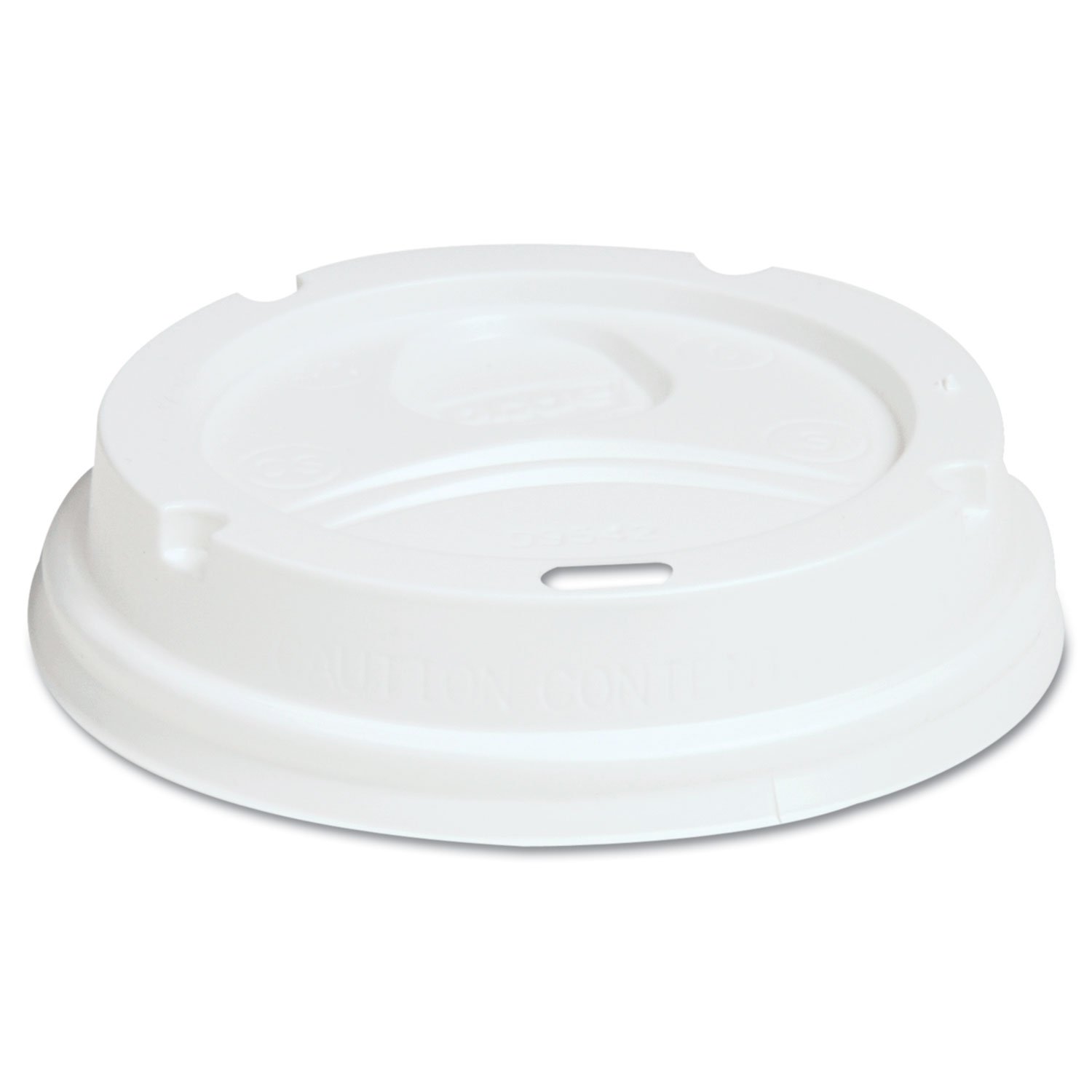 Dixie Dome Drink-Thru Lids, Fits 12 oz. & 16 oz. Paper Hot Cups, White