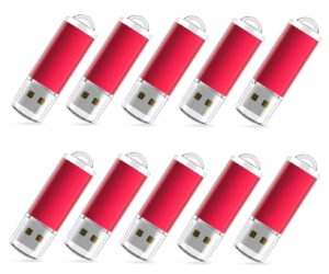 raoyi 10pcs 4g usb flash drive usb 2.0 memory stick thumb drive pen drive jump drive-red