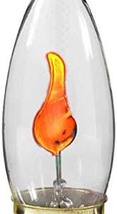 Creative Hobbies® 3 Watt Flicker Flame Light Bulb - Flame Shaped, Flickering Orange Glow for Unique Ambience - E26 Standard Base, Box of 10