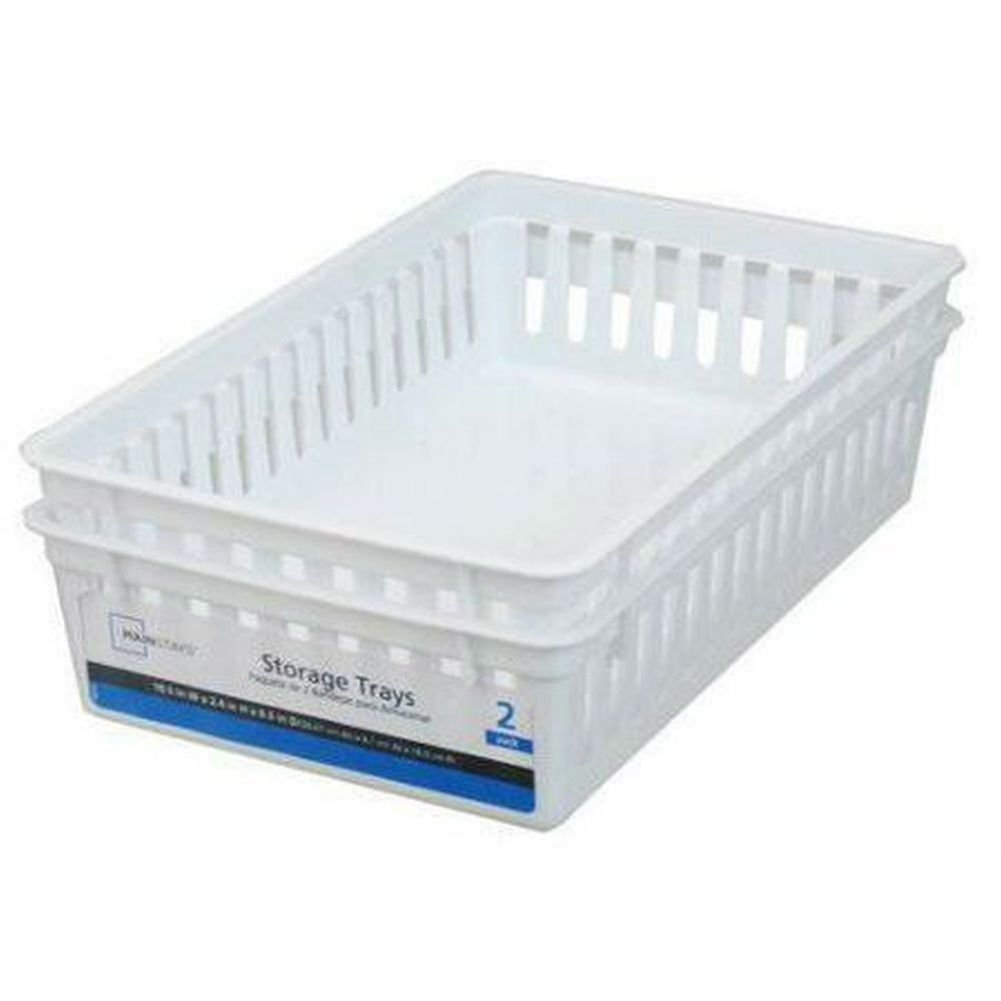 Rectangular Mini Bin White Storage Trays by Mainstay