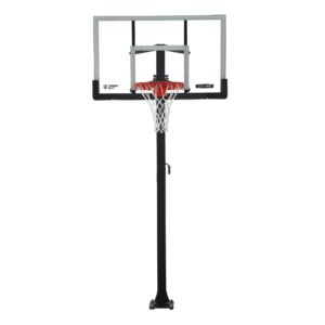 Lifetime Crank Adjust In Ground Tempered Glass Basketball Hoop, 54", Clear