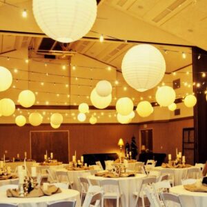 Novelty Place 8 inch White Paper Lanterns (Pack of 10) - Great Chinese/Japanese Home, Party & Wedding Decorations