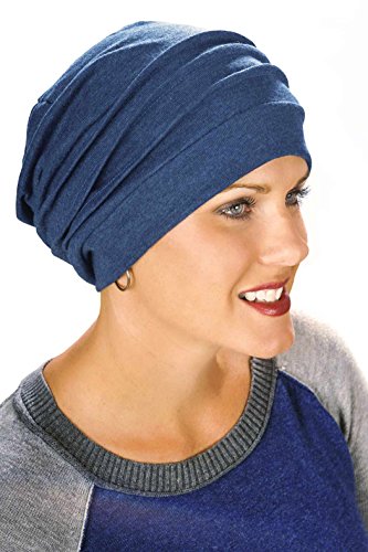 Slouchy Snood Hat - The Original 100% Cotton Slouchy Beanie - Denim