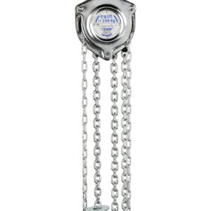 Tractel Manual Chain Hoist | 1/4 Ton - 500 lbs Capacity | 10 ft Steel Chain | Industrial-Grade Steel for Construction, Workshops, Garages | Tralift 56429