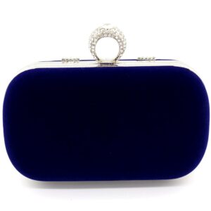 kingluck Evening Bag with Ring Closure Rhinestone Crystal Clutch Purse for Wedding Party