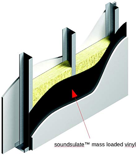 Soundsulate™ 1 lb Mass Loaded Vinyl MLV, Soundproofing Barrier 4' x 25 (100 sf) - Made in USA - Click for Options