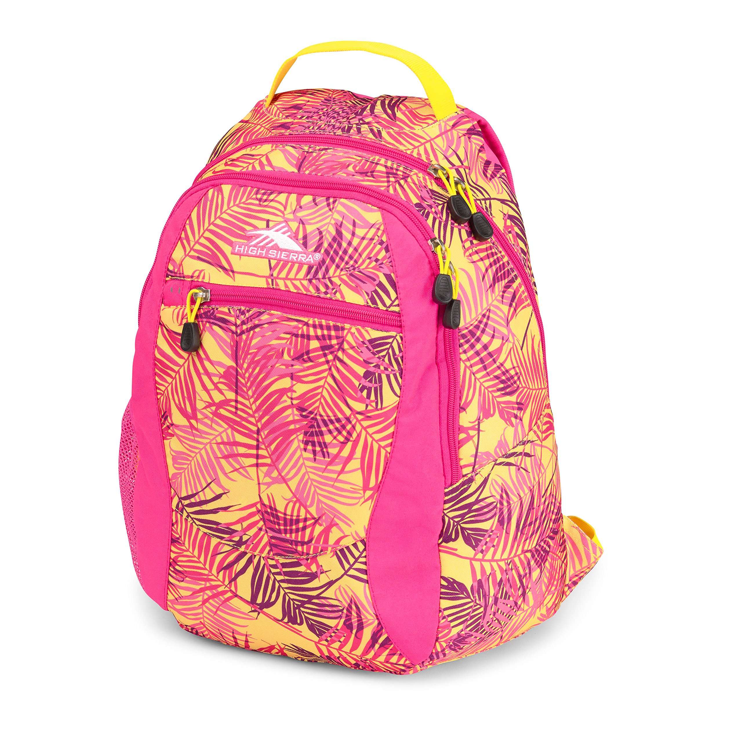 High Sierra Curve Backpack, Paradise/Flamingo/Sunburst, 18.5 x 12.5 x 8.5-Inch