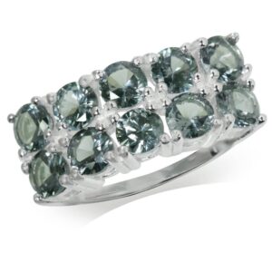 Silvershake Simulated Color Change Alexandrite White Gold Plated 925 Sterling Silver Ring Size 8