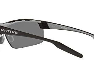 Native Eyewear Hardtop Ultra XP Polarized Rectangular Sunglasses, Matte Black/Grey, 71 mm