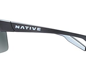 Native Eyewear Hardtop Ultra XP Polarized Rectangular Sunglasses, Matte Black/Grey, 71 mm