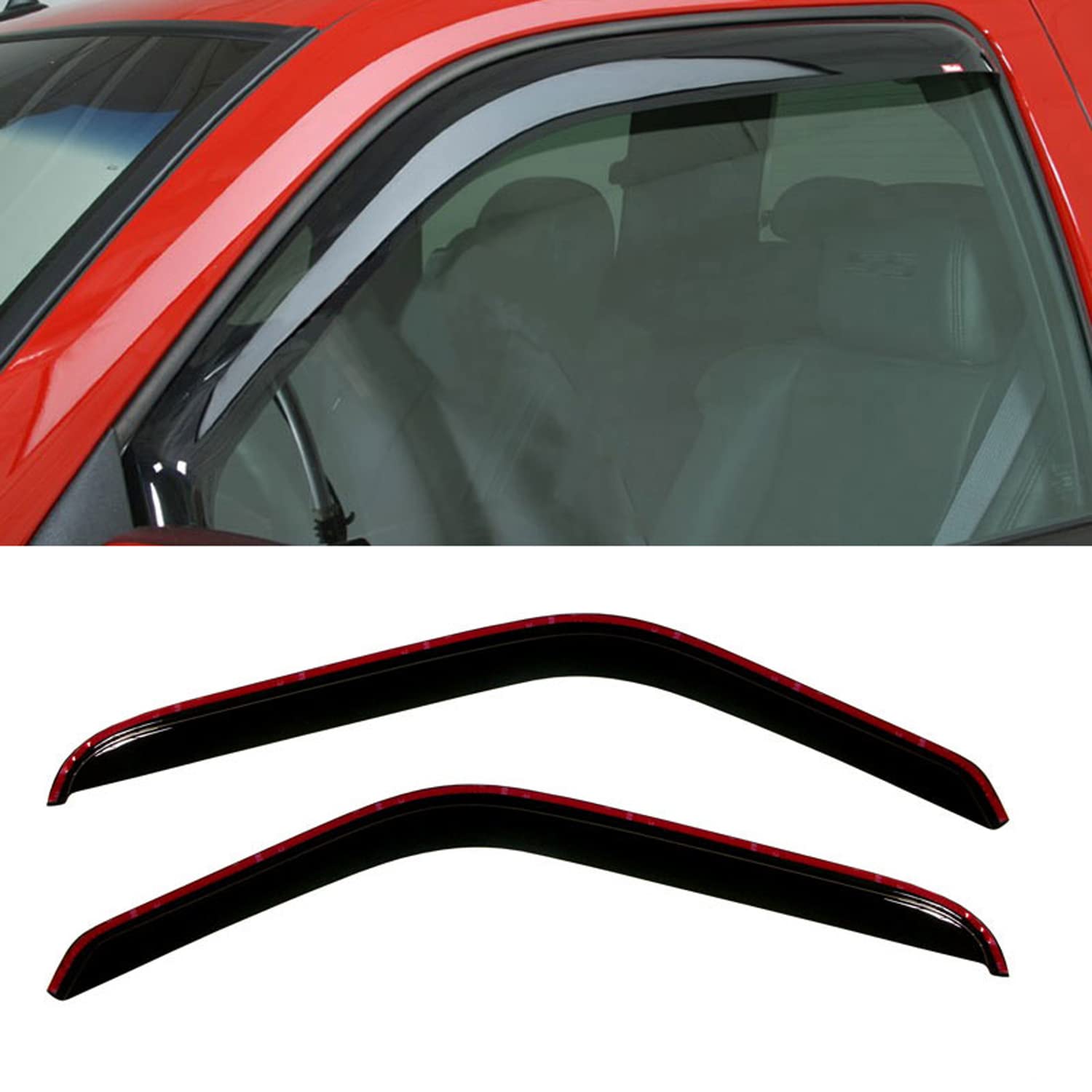 Mifeier 2pc in-Channel Front Sun/Rain Guard Window Visors Compatible with Ford Ranger 1993-2011 Wind Deflector 92083