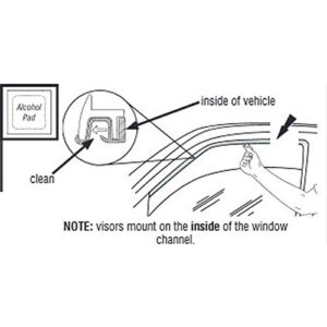 Mifeier 2pc in-Channel Front Sun/Rain Guard Window Visors Compatible with Ford Ranger 1993-2011 Wind Deflector 92083