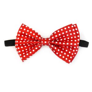 Men Women Red Polka Dot BOW TIE SUSPENDER COMBO SET Tuxedo Wedding