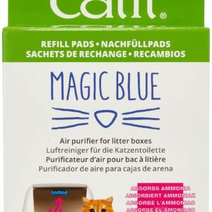 Catit Magic Blue Cat Litter Box Air Purifier, Refill Pads