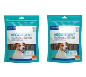 virbac c.e.t. veggiedent tartar control chews for dogs, small 30 ea (pack of 2)