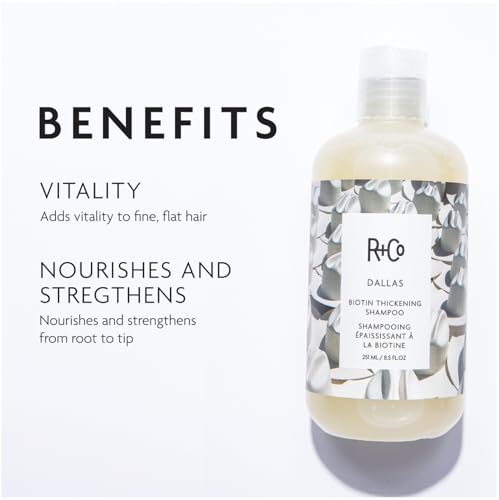 R+Co Dallas Biotin Thickening Shampoo | Thickens, Nourishes + Strengthens | Vegan + Cruelty-Free | 8.5 Oz