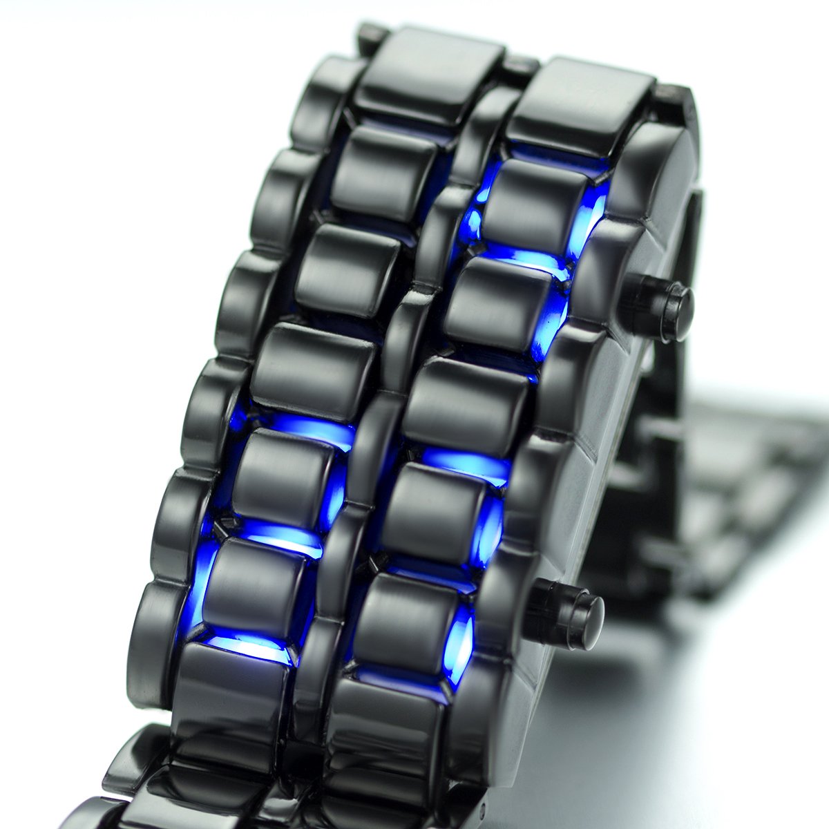 JewelryWe LED Lava Watch for Men Women Square Digital Faceless Metal Wristwatches, for Mother’s Day