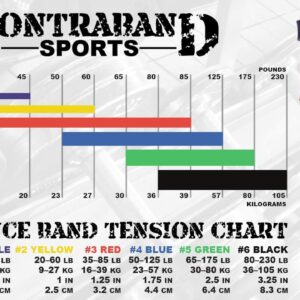 Contraband Sports 7419 41in Loop Elastic Resistance Bands, Weight Lifting Bands, Powerlifting Bands, Pullup Assistance Bands, and Yoga Stretch Bands - Gym, Home, or Travel (#0 Orange, 41 inch)