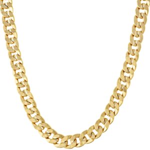 LIFETIME JEWELRY 6mm Cuban Link Chain Necklace 24k Gold Plated for Men and Women (6mm & 9.5mm) (20 inches, 6mm, Gold)