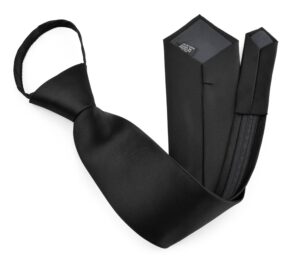 moda di raza - black tie long ties for men ties for men zipper ties men's/boy's black ties 17 in