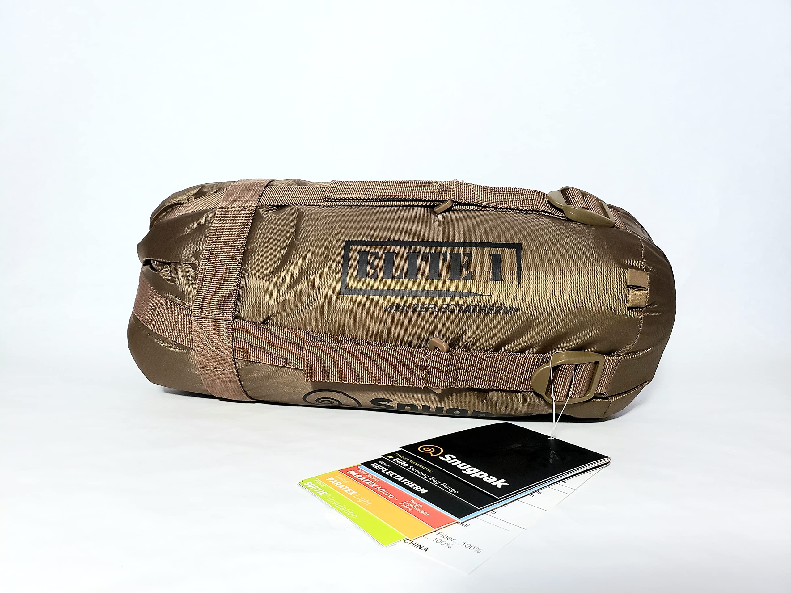 Snugpak Softie Elite 1 Sleeping Bag, 47 Degree, Expanda Panel System for Extra Space, Coyote