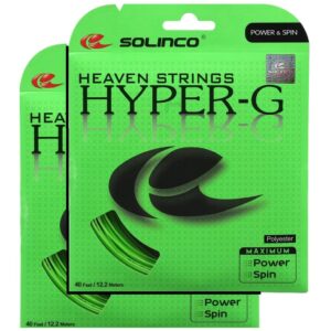 2 packs of solinco hyper-g 17 g 1.20 mm tennis string