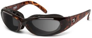 7 eye chubasco | wind blocking sunglasses - dark tortoise, polarized gray lenses