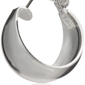 Anne Klein Classics Silvertone Medium Band Hoop Earrings, One Size