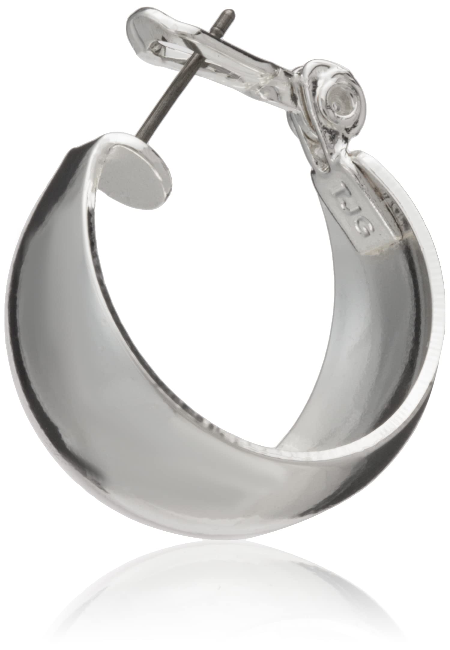 Anne Klein Classics Silvertone Medium Band Hoop Earrings, One Size