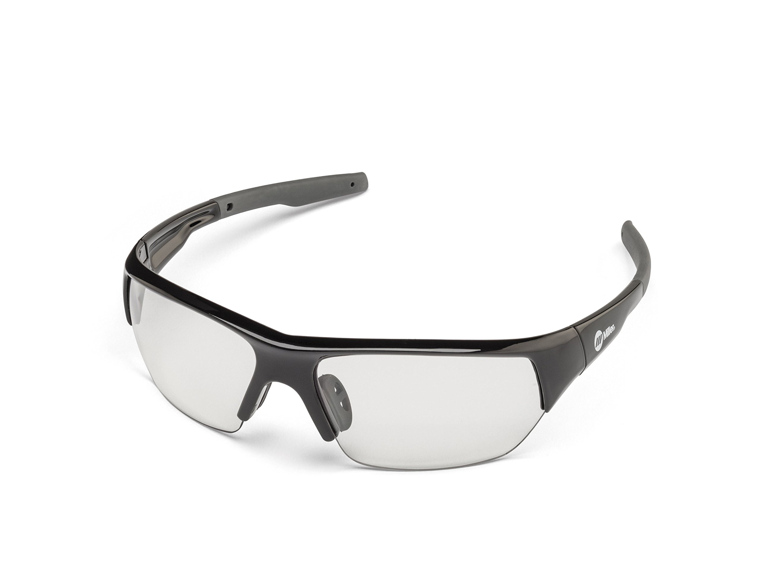 Miller 272191 Spatter Safety Glasses, Clear Lens, Black Frame