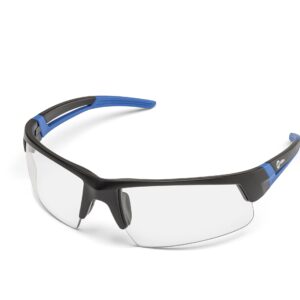 Miller 272190 Spark Safety Glasses, Clear Lens, Black/Blue Frame