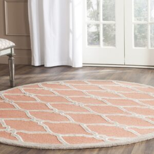 SAFAVIEH Cambridge Collection Area Rug - 6' x 9', Coral & Ivory, Handmade Moroccan Wool, Ideal for High Traffic Areas in Living Room, Bedroom (CAM352W)