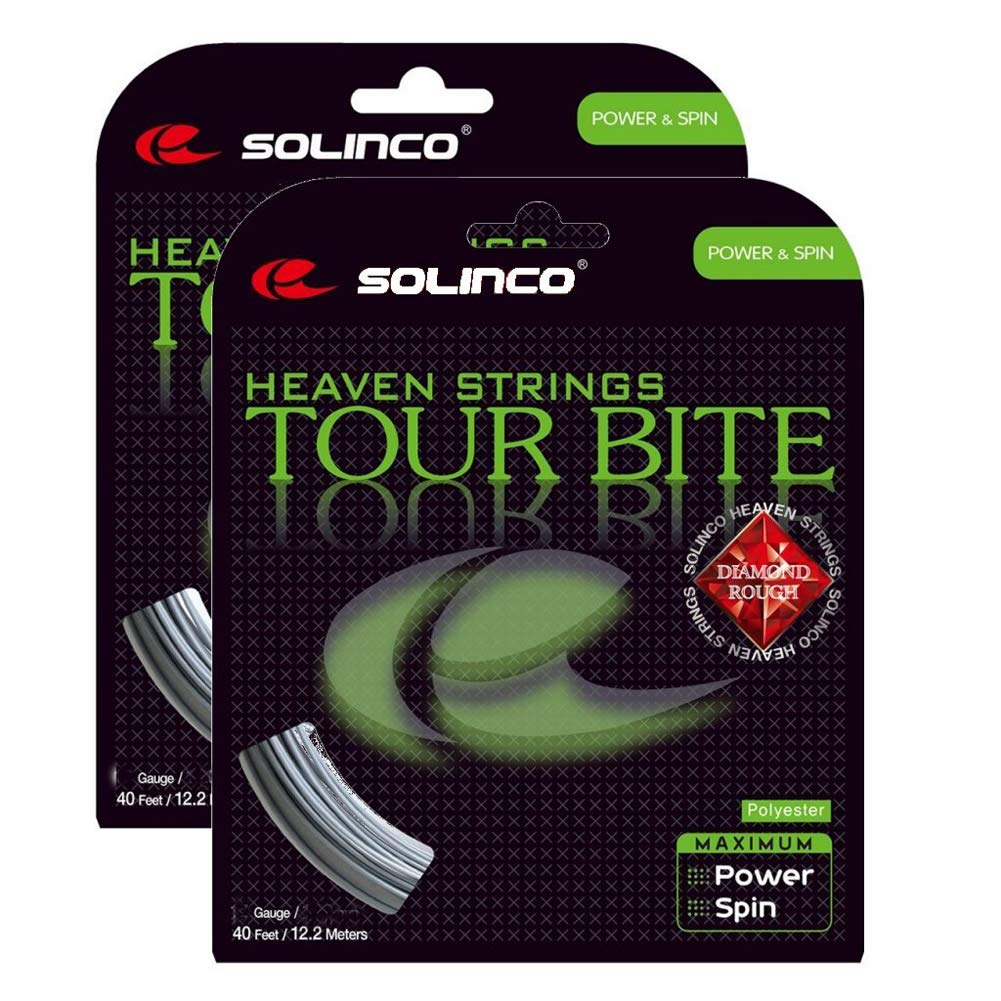 Solinco Tour Bite Diamond Rough Tennis String - 2 Packs - Choice of Gauge (17 Gauge (1.20))